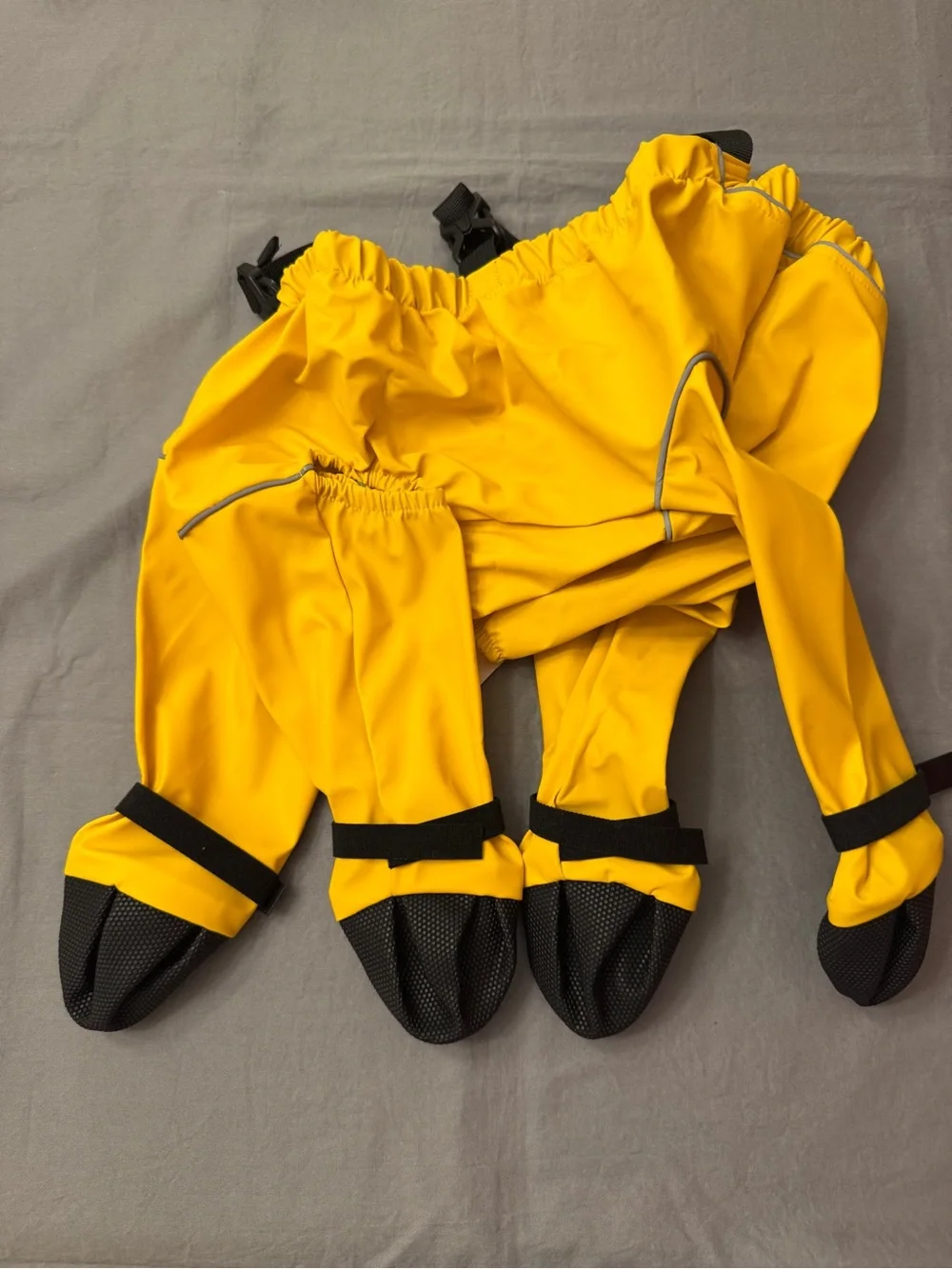 Yellow Waterproof Dog Rain Suit with Booties - All-Weather Protection